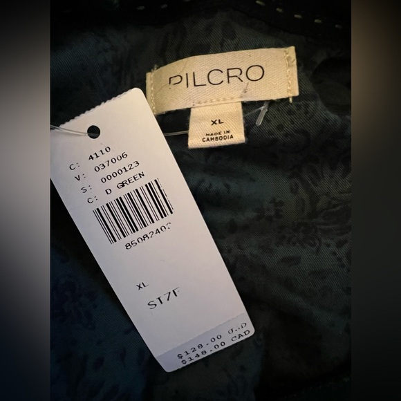 The Hadley Relaxed Buttondown Shirt by Pilcro: Velvet Edition size XL - Picture 4 of 6